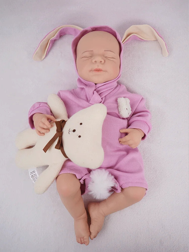 18.9Inch Artisan-Crafted Silicone Reborn Baby Girl/Boy Loulou Flexible Washable Lifelike Details For Doll Lovers Gifts Kids Toy
