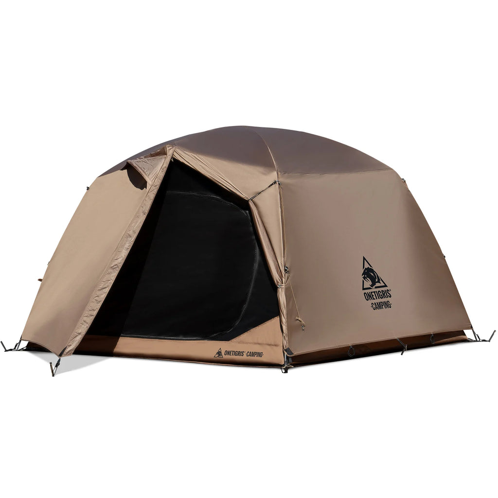OneTigris JOVIAN Camping Tent 3-Season 4-Person Dome Tent Outdoor Backpacking Shelter With Tent Bottom Waterproof Floor Mat