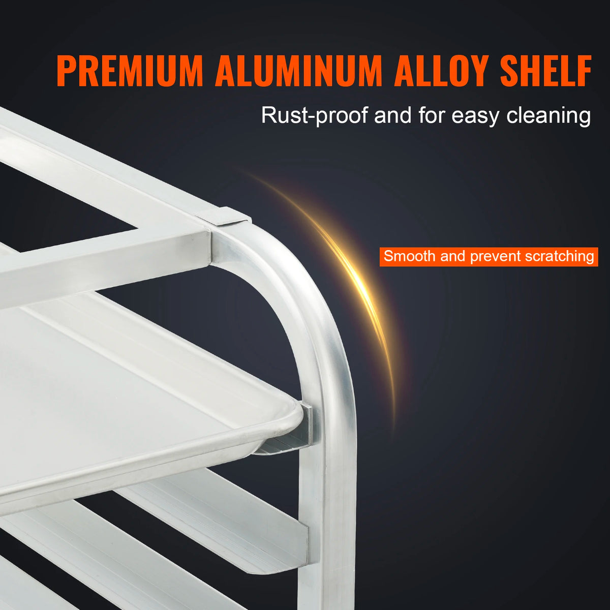 SucceBuy 20-Tier Sheet Bun Pan Rack Commercial Bakery Rack with Wheels Aluminum Racking Trolley for Kitchen Restaurant Cafeteria
