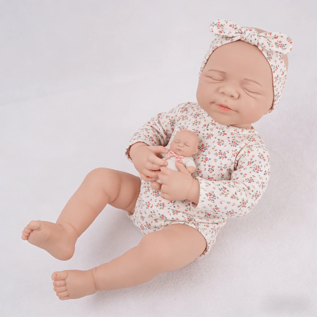 18.9Inch Artisan-Crafted Silicone Reborn Baby Girl/Boy Loulou Flexible Washable Lifelike Details For Doll Lovers Gifts Kids Toy