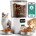 Automatic Cat Feeder for 3 Cats 6L/25 Cups Smart WiFi Pet Feeder with Strong Anti-Jam System and Dual-Effect Desiccant 10S Voic