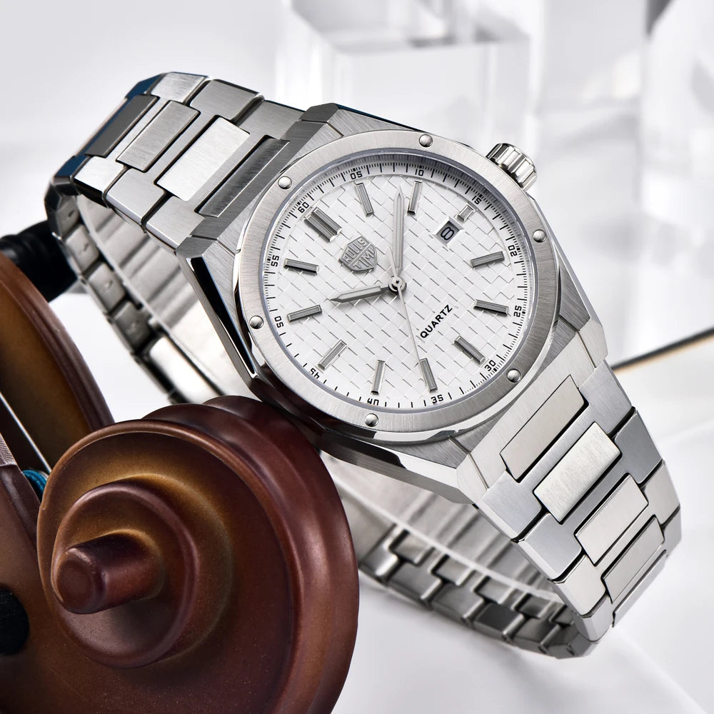 2026 New RollsTimi Men's Quartz Watches Luxury Watch Men Waterproof Stainless Steel Luminous AR Sapphire Mirror Man Gift Clock