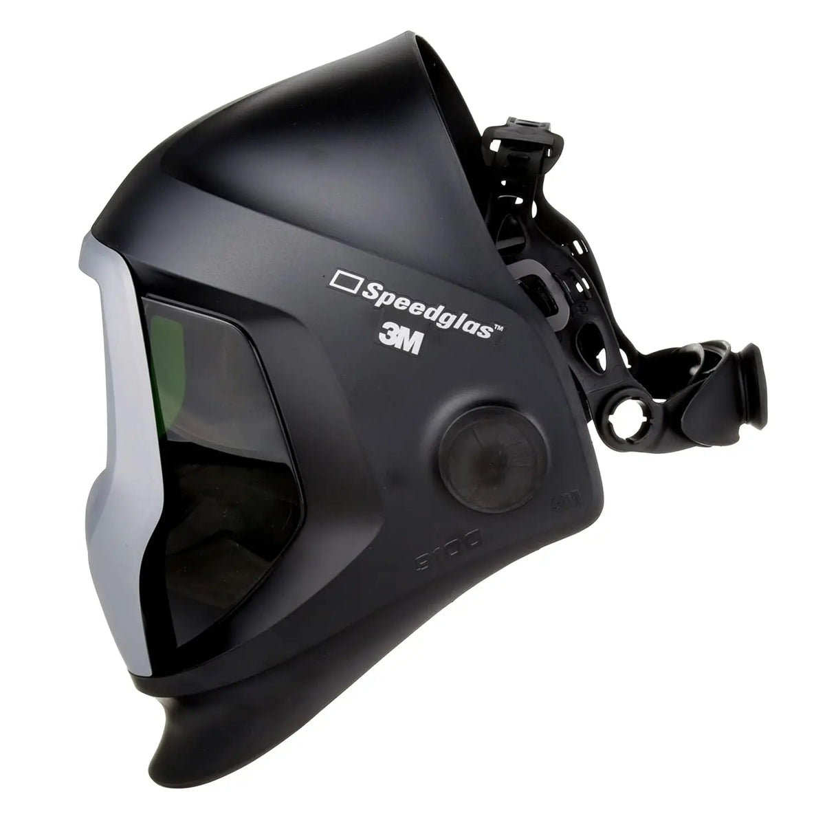 Welding Helmet with Side Windows, Headband, Silver Front Panel, No ADF - Enhanced Visibility and Comfort