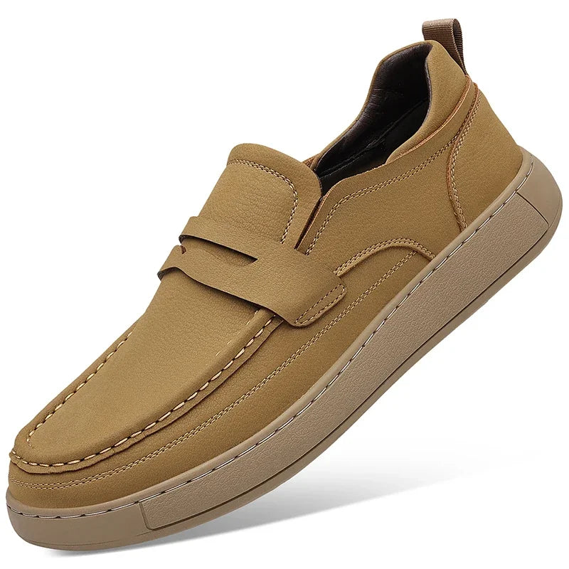 Men's Classic Leather Shoes New Arrival: Elegant Leather Moccasins, Summer Handmade Slip-Ons & Casual Skate Sneakers