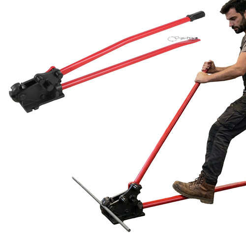 2 in 1 Rebar Cutting Tool Rebars Up To 5/8inch Tubing Bender with No-Slip Handle Grip for Effortlessly Cuts Bends Reinforcement