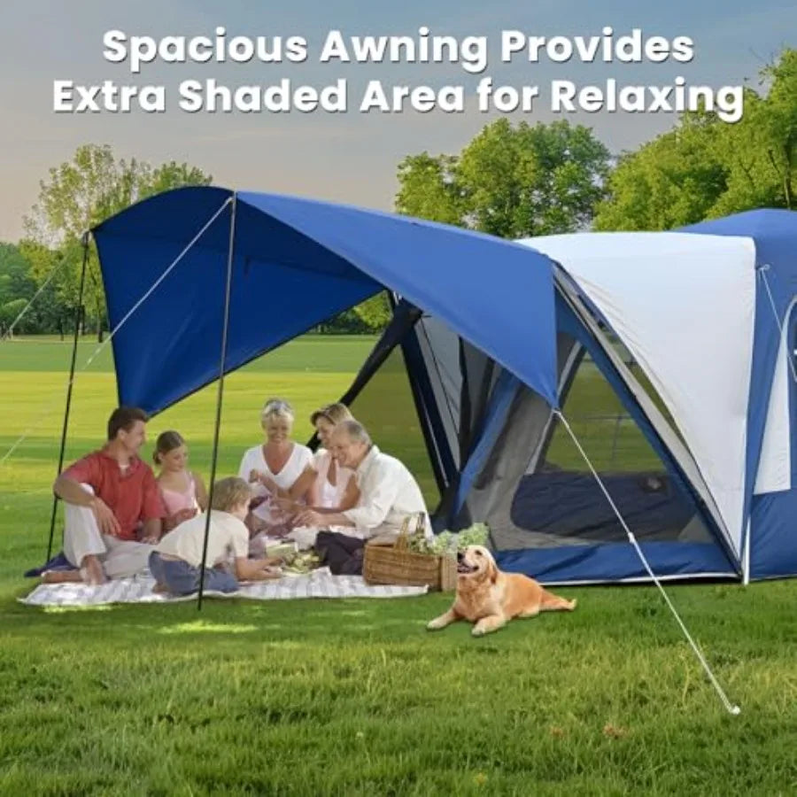 SUV Tent for Camping 6-8 People 10x10ft Car Tents with Screen Porch Awning Easy Set Up SUV Tent Attachment for Camping Outdoors