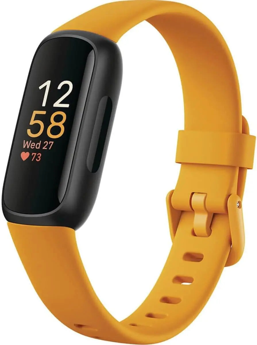Health & Fitness Tracker with Stress Management, Workout Intensity, Sleep Tracking, Heart Rate Monitor - Morning Glow/Black