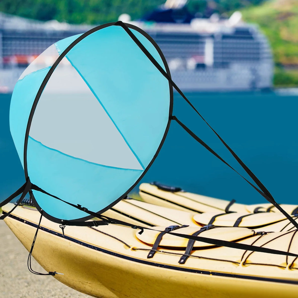 Large Size Durable Foldable Paddle Board Sail Utilizes Wind Power For Easy Sailing And Enhanced Water Sports Experience