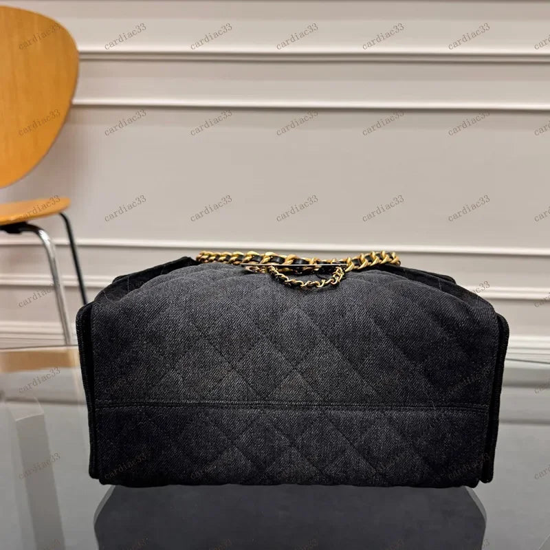 bag Handbag Luxury Designer Hobo Bag Washed Denim Golden Hardware Shoulder Bag genuine leather Card Slots Hippie bag Fashion bag