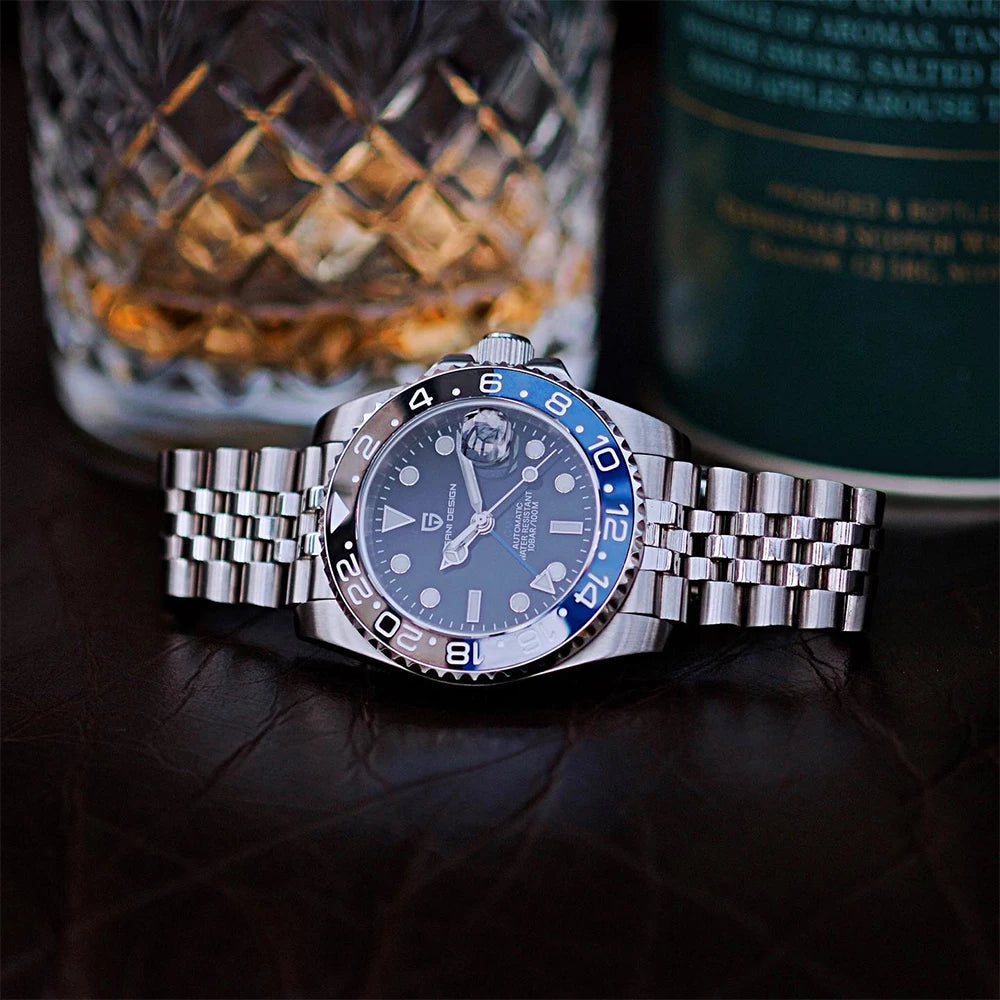 2026 New PAGANI DESIGN Luxury Men Mechanical Watches Stainless Steel GMT Watch Top Brand Sapphire Glass Men Watch reloj hombre
