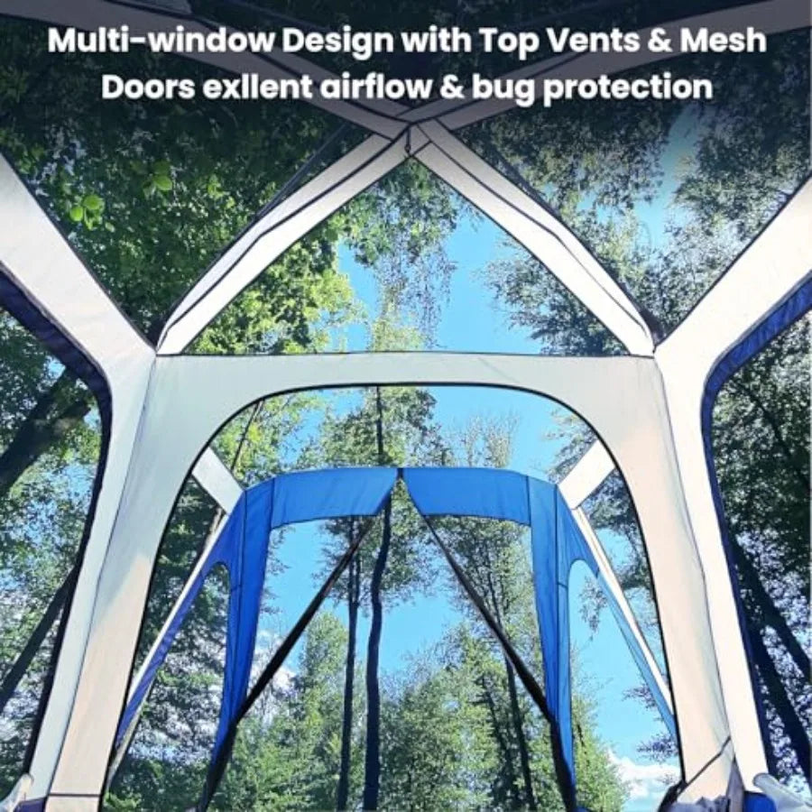 SUV Tent for Camping 6-8 People 10x10ft Car Tents with Screen Porch Awning Easy Set Up SUV Tent Attachment for Camping Outdoors