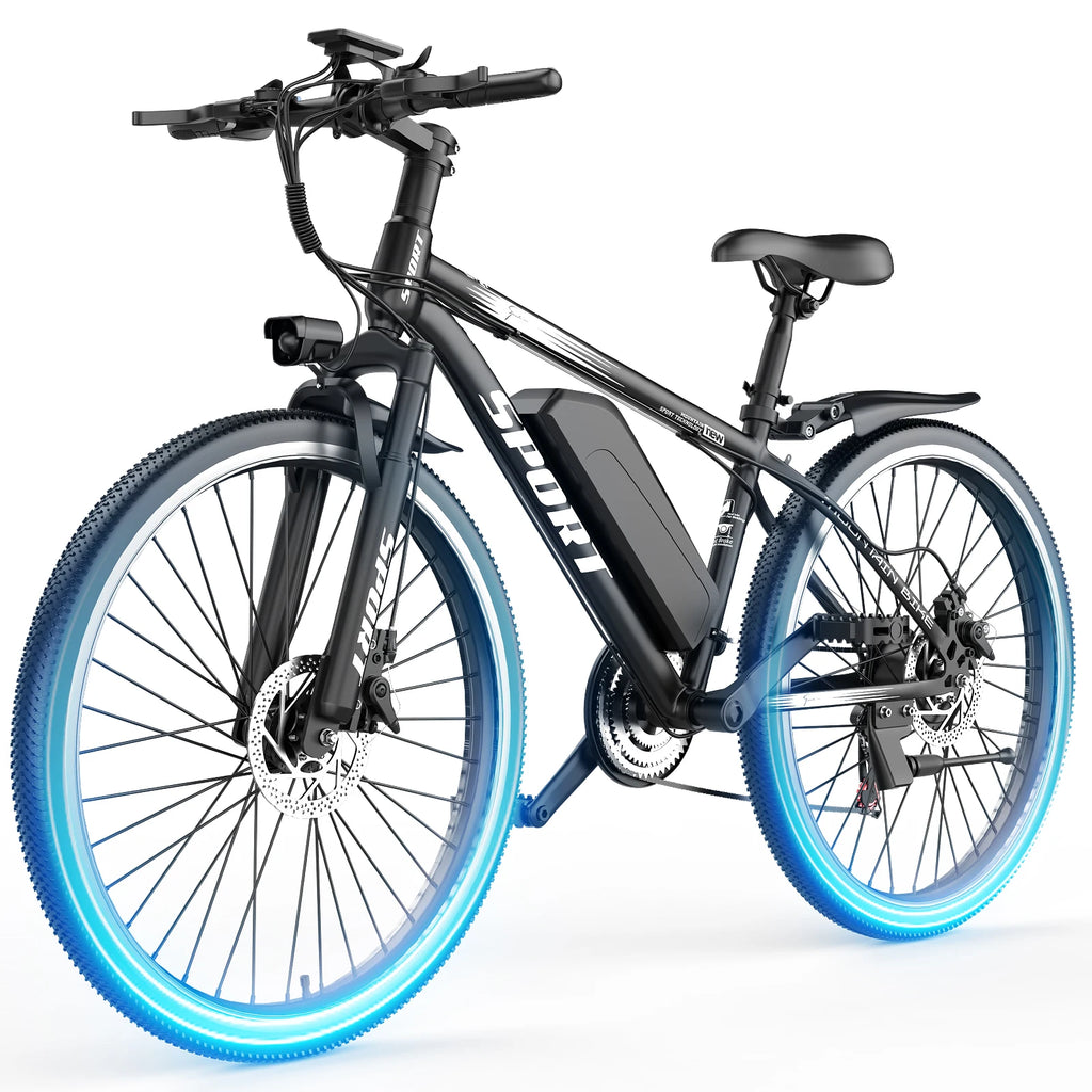 Electric Bike for Adults, 1000W Peak Mountain Ebike with 25 MPH, 65 Miles Range, 7 Speeds, 48V 10Ah Removable Battery 26" Ebike