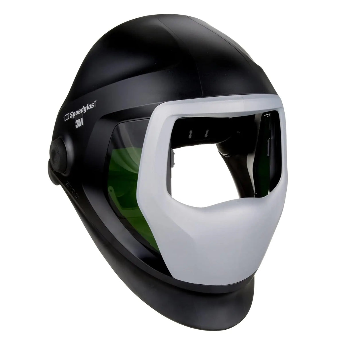 Welding Helmet with Side Windows, Headband, Silver Front Panel, No ADF - Enhanced Visibility and Comfort