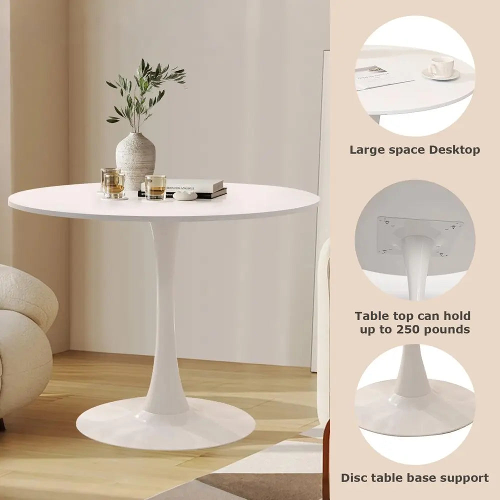 Dining Sets, 31.5 Round Dining Table Set with 2 Velvet Upholstered Dining Chairs,Wooden Legs Design for Kitchen Dining Room Apar